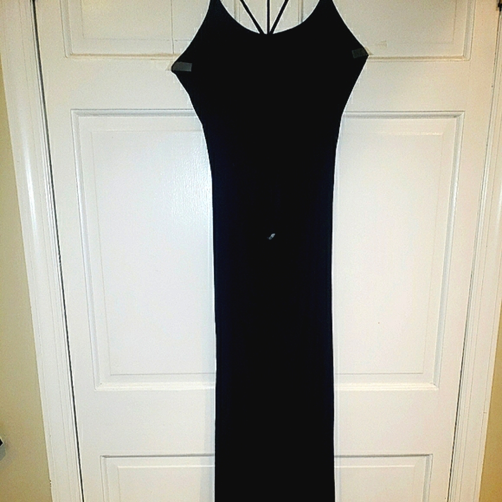 Black  low back maxi dress by Benissimo.